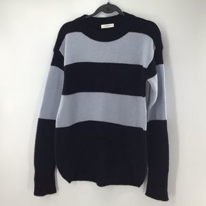 Lewitt Black Grey Striped Sweater New With Out Tag Medium